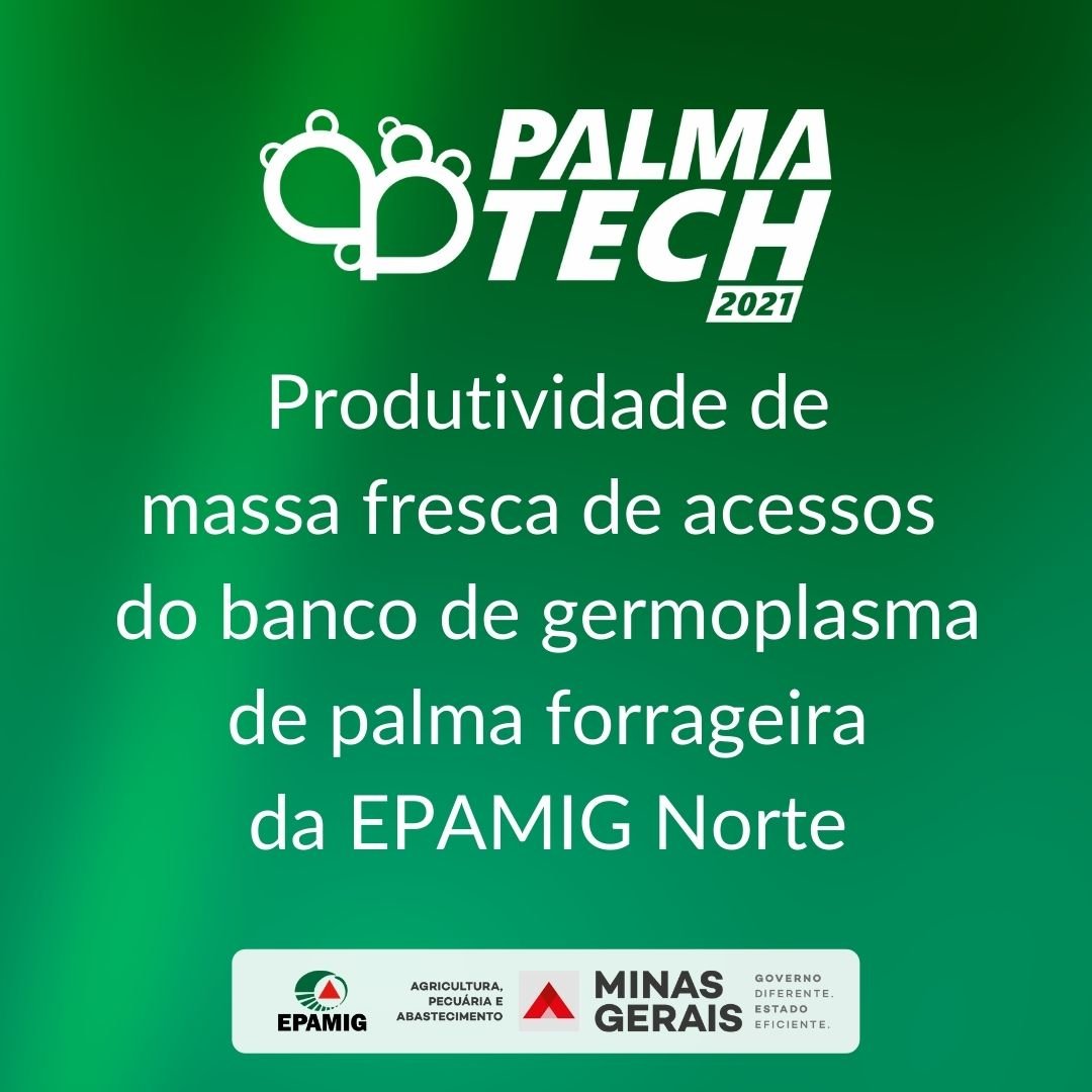 Produtividade de massa fresca de acessos do banco de germoplasma de palma forrageira da EPAMIG Norte